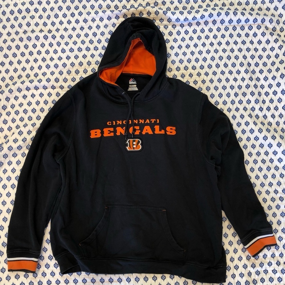 Cincinnati Bengals Black and Orange Hoodie 2XL